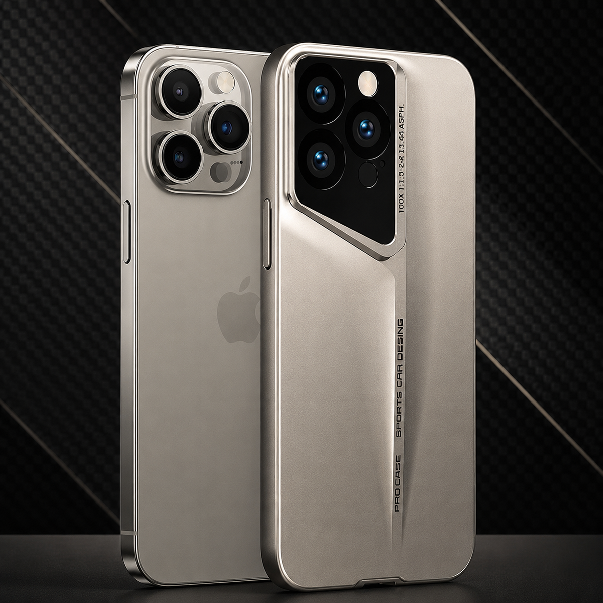 Premium iPhone Case Ultra Thin Titanium Style Cover Shockproof Lens Protection Non Slip Lightweight Protective Case