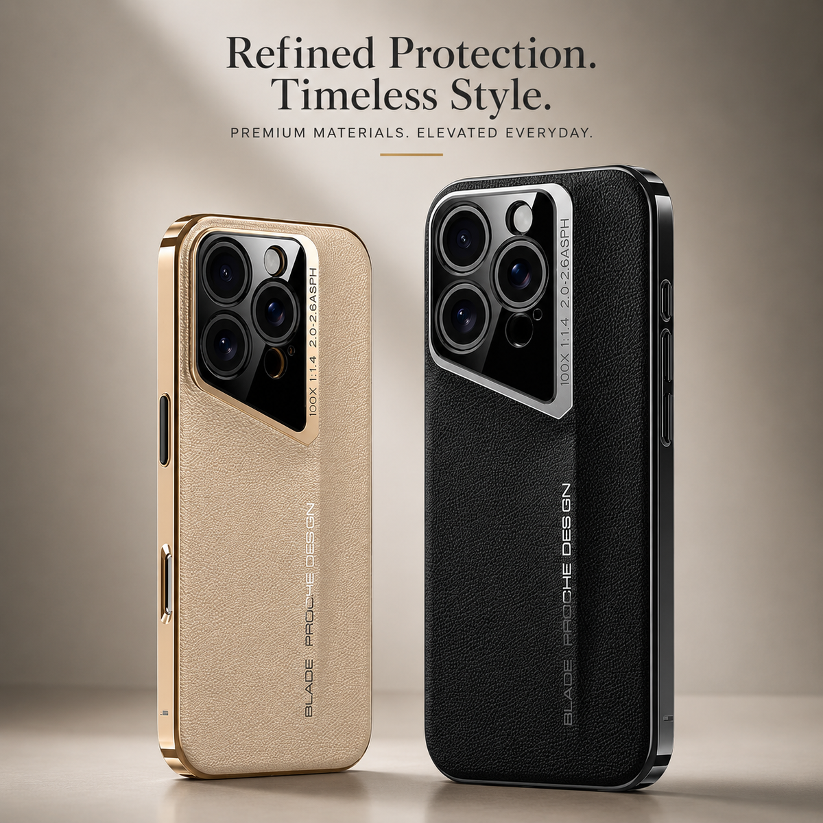 Premium iPhone Case Ultra Thin Titanium Style Cover Shockproof Lens Protection Non Slip Lightweight Protective Case