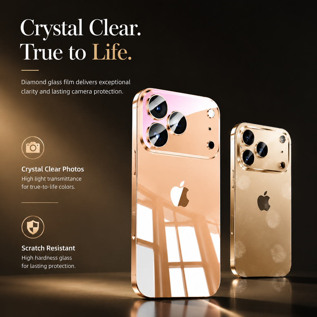 Premium iPhone Case Ultra Thin Transparent TPU Cover Full Lens Protection Shockproof Anti Fingerprint Non Slip Design