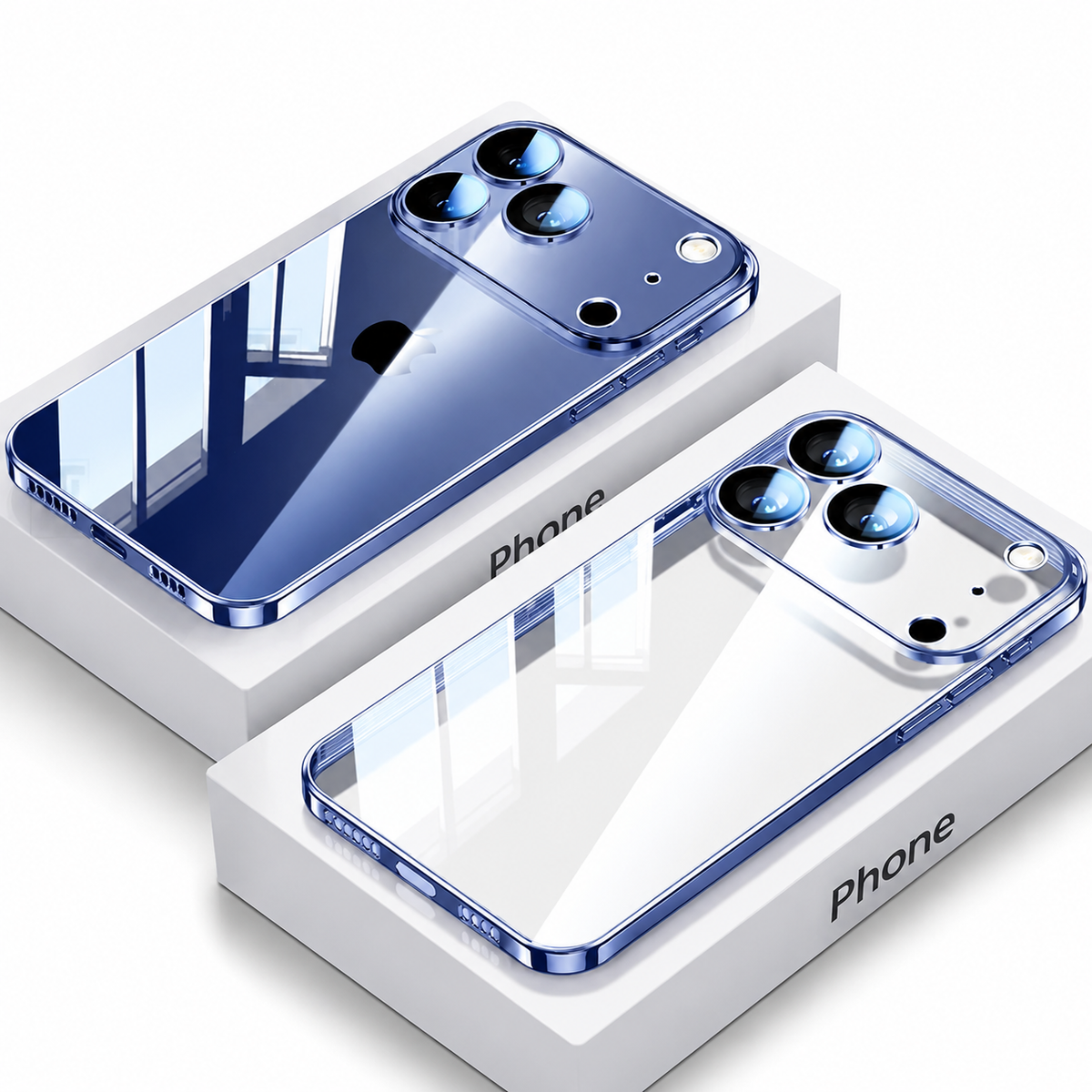 Premium iPhone Case Ultra Thin Transparent TPU Cover Full Lens Protection Shockproof Anti Fingerprint Non Slip Design