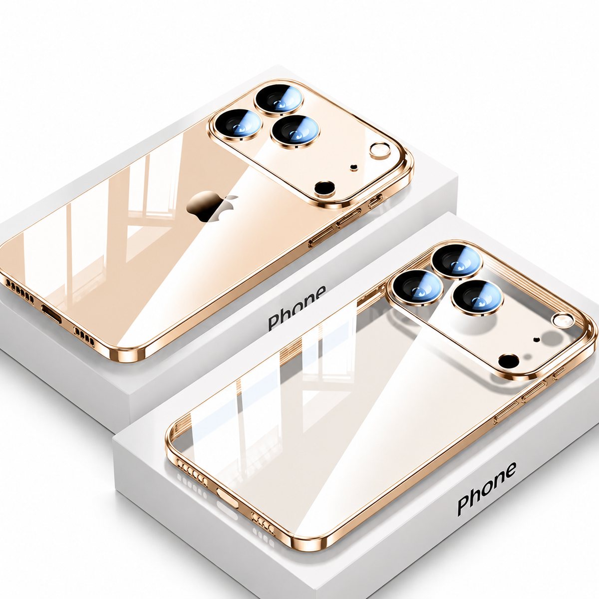 Premium iPhone Case Ultra Thin Transparent TPU Cover Full Lens Protection Shockproof Anti Fingerprint Non Slip Design