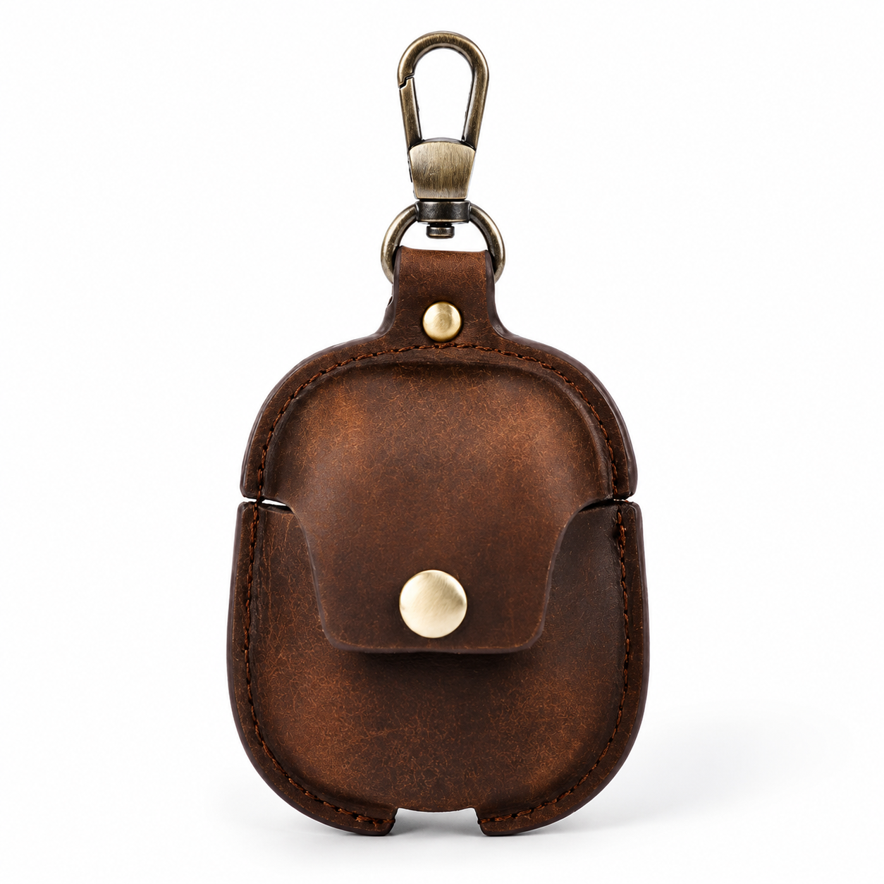 Premium AirPods Case Genuine Leather Protective Cover Shockproof Slim Design Keychain Clip Wireless Charging Compatible