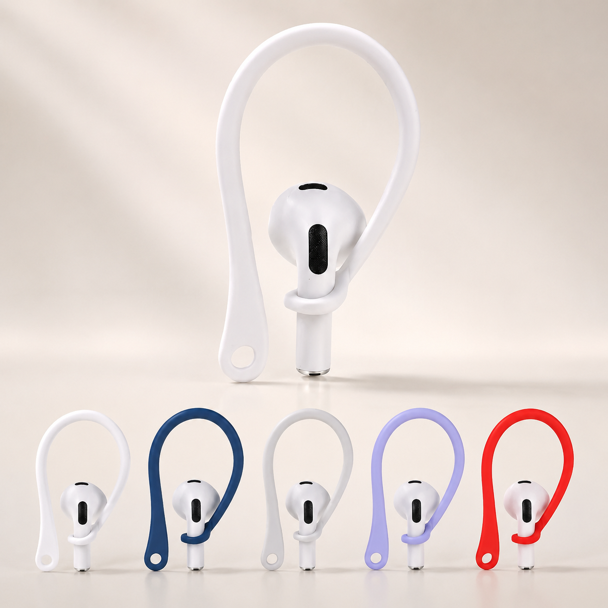 Premium AirPods Ear Hooks Silicone Secure Fit Anti Slip Sports Ear Support Wireless Earbud Holder Accessories Comfortable Lightweight Design