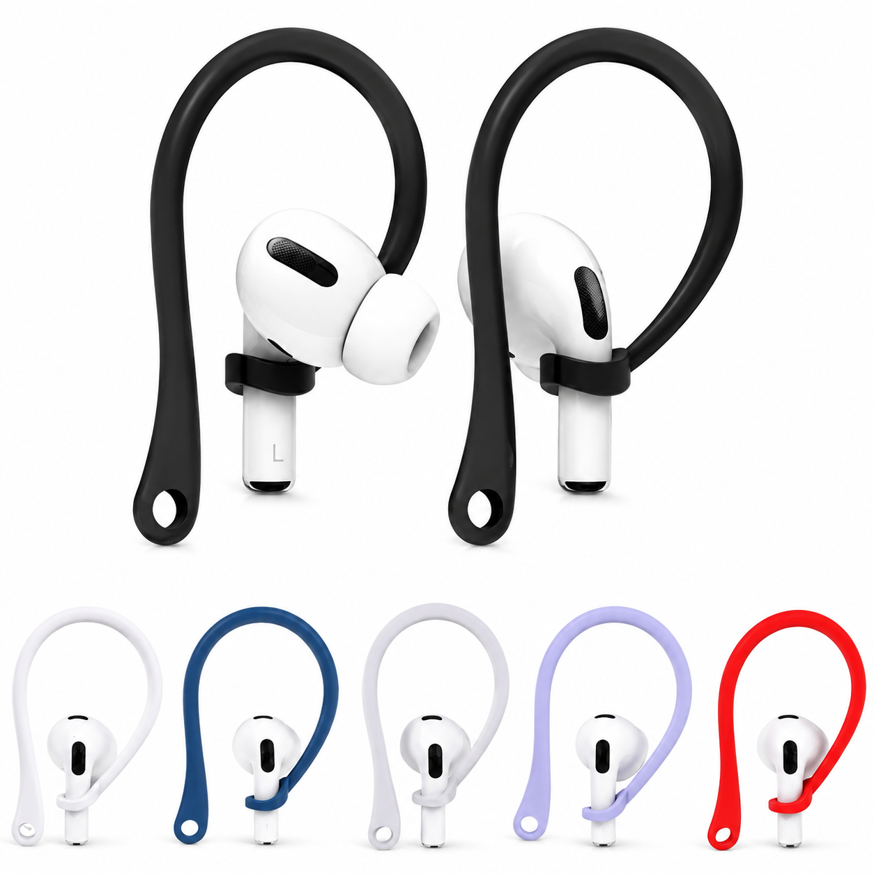 Premium AirPods Ear Hooks Silicone Secure Fit Anti Slip Sports Ear Support Wireless Earbud Holder Accessories Comfortable Lightweight Design