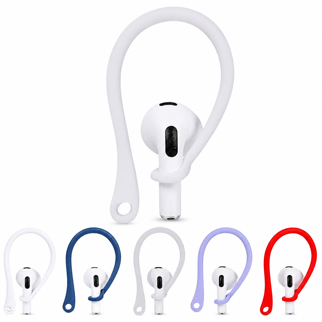 Premium AirPods Ear Hooks Silicone Secure Fit Anti Slip Sports Ear Support Wireless Earbud Holder Accessories Comfortable Lightweight Design