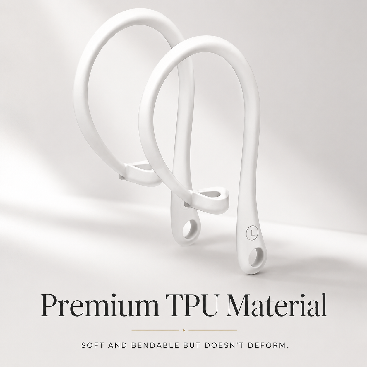 Premium AirPods Ear Hooks Silicone Secure Fit Anti Slip Sports Ear Support Wireless Earbud Holder Accessories Comfortable Lightweight Design
