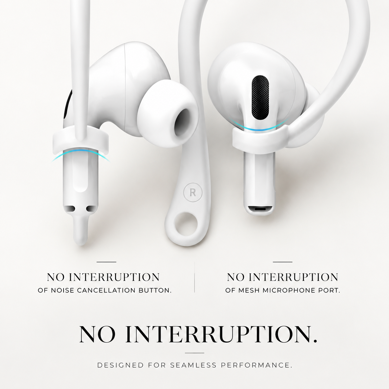Premium AirPods Ear Hooks Silicone Secure Fit Anti Slip Sports Ear Support Wireless Earbud Holder Accessories Comfortable Lightweight Design