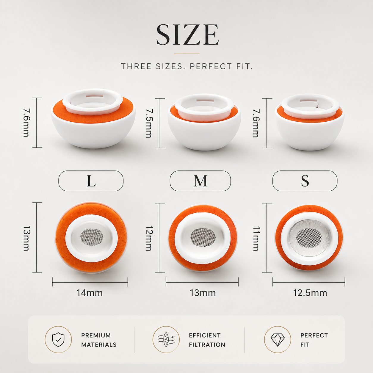 Premium AirPods Ear Tips Memory Foam Silicone Replacement Noise Isolation Secure Fit Multiple Size Earbud Accessories