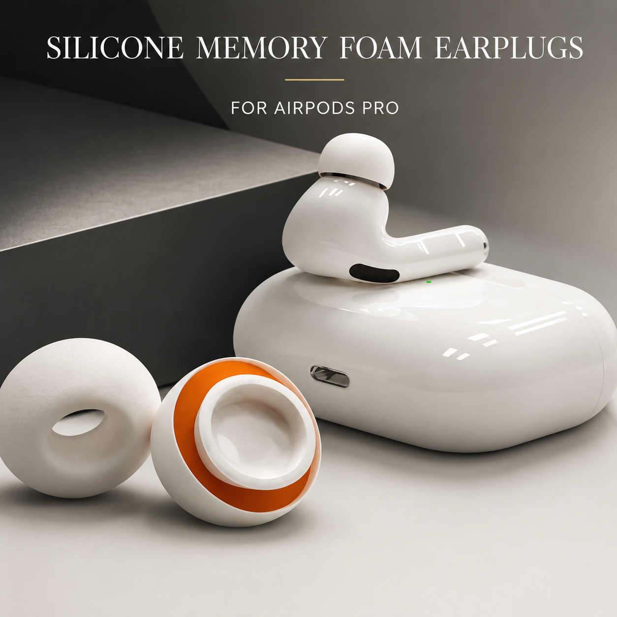 Premium AirPods Ear Tips Memory Foam Silicone Replacement Noise Isolation Secure Fit Multiple Size Earbud Accessories