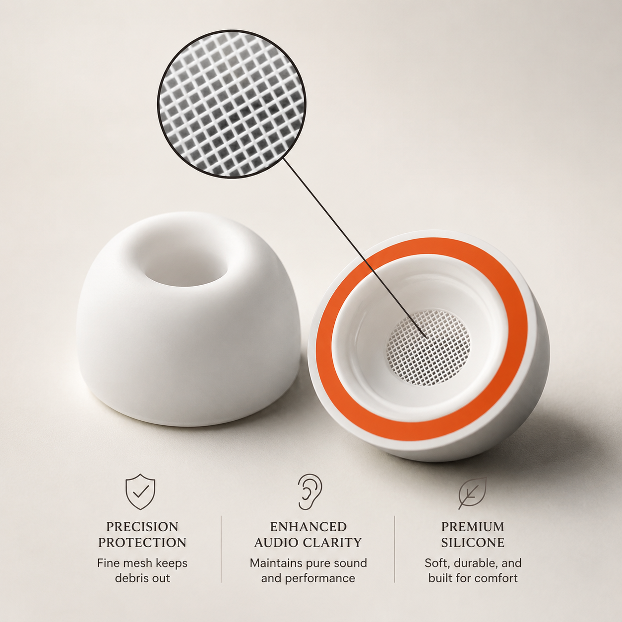 Premium AirPods Ear Tips Memory Foam Silicone Replacement Noise Isolation Secure Fit Multiple Size Earbud Accessories