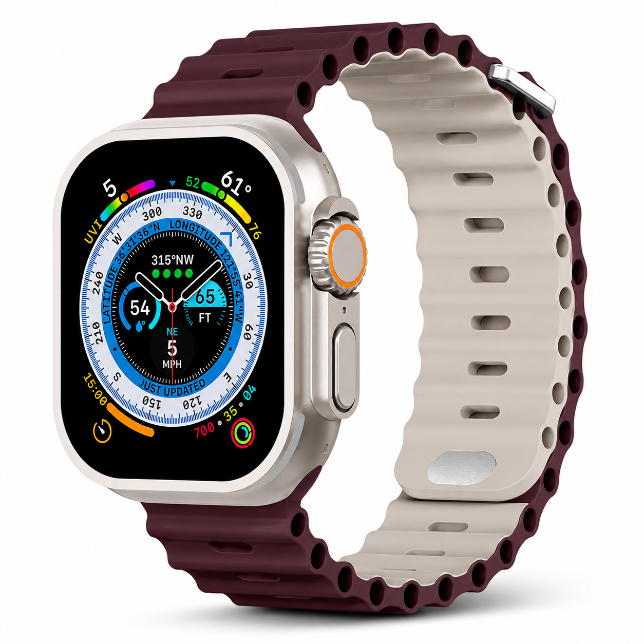 Premium Apple Watch Band Silicone Ocean Strap Sport Wristband Adjustable Secure Fit Comfortable Durable Design