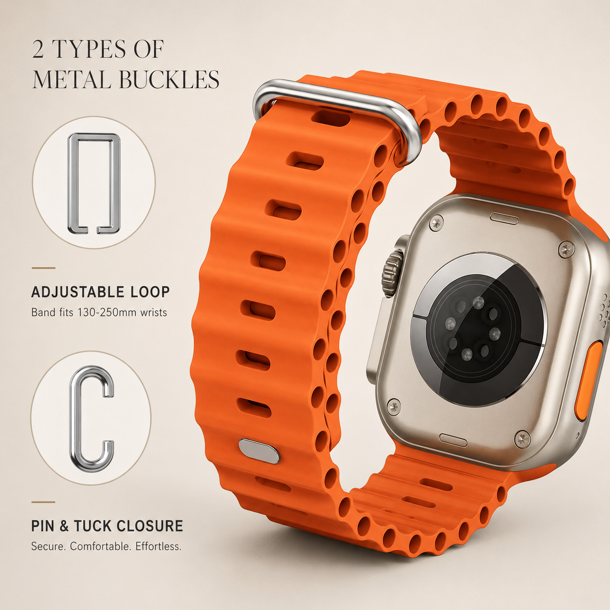 Premium Apple Watch Band Silicone Ocean Strap Sport Wristband Adjustable Secure Fit Comfortable Durable Design