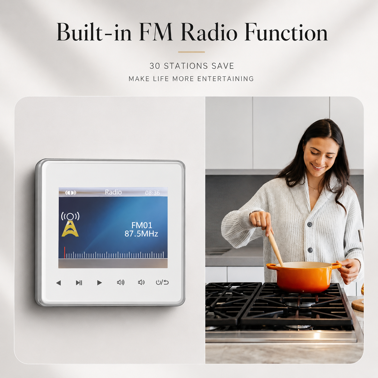 Premium Bluetooth Speaker Wireless Audio Amplifier Stereo Sound System HD Display FM AUX Portable Audio Center