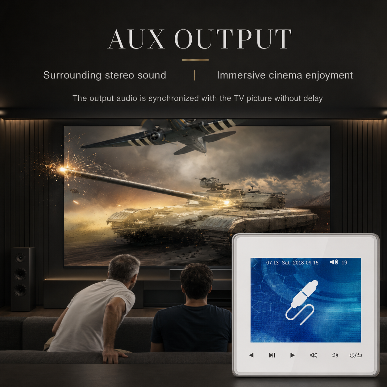 Premium Bluetooth Speaker Wireless Audio Amplifier Stereo Sound System HD Display FM AUX Portable Audio Center