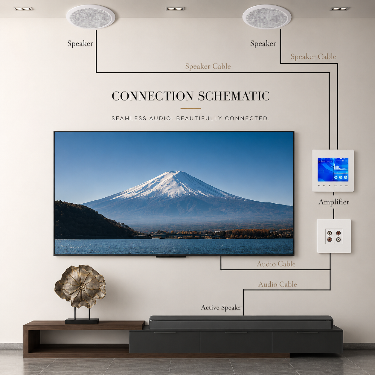 Premium Bluetooth Speaker Wireless Audio Amplifier Stereo Sound System HD Display FM AUX Portable Audio Center
