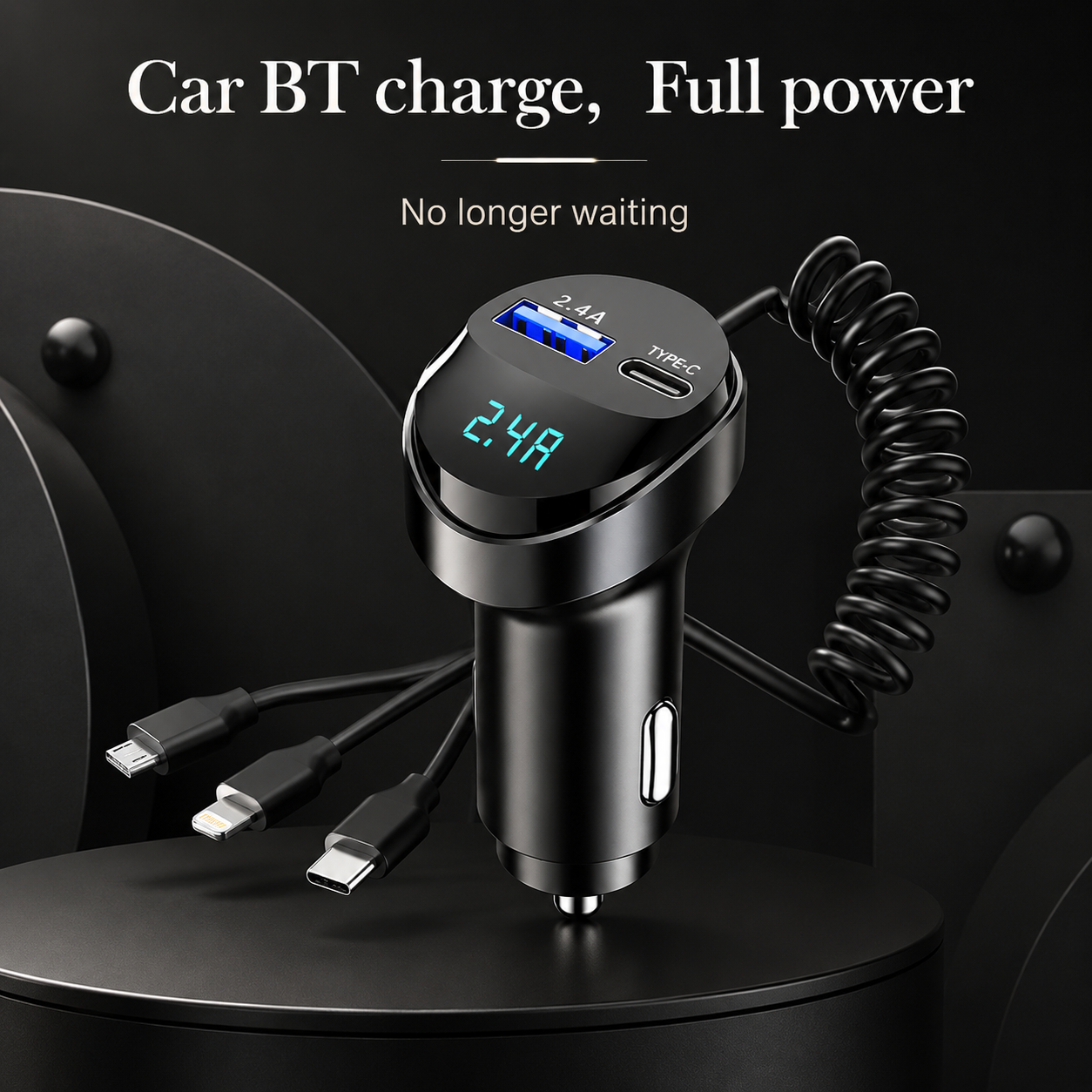 Premium Car Charger USB C Multi Port Fast Charging Adapter 12V Socket Smartphone High Speed Charging Compatible
