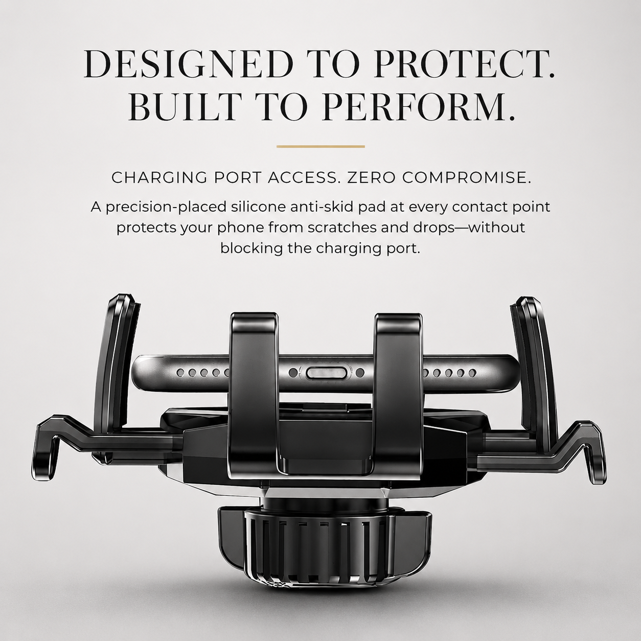 Premium Car Phone Mount Suction Cup Dashboard Windshield Holder 360 Rotation Secure Grip Smartphone Stand Compatible