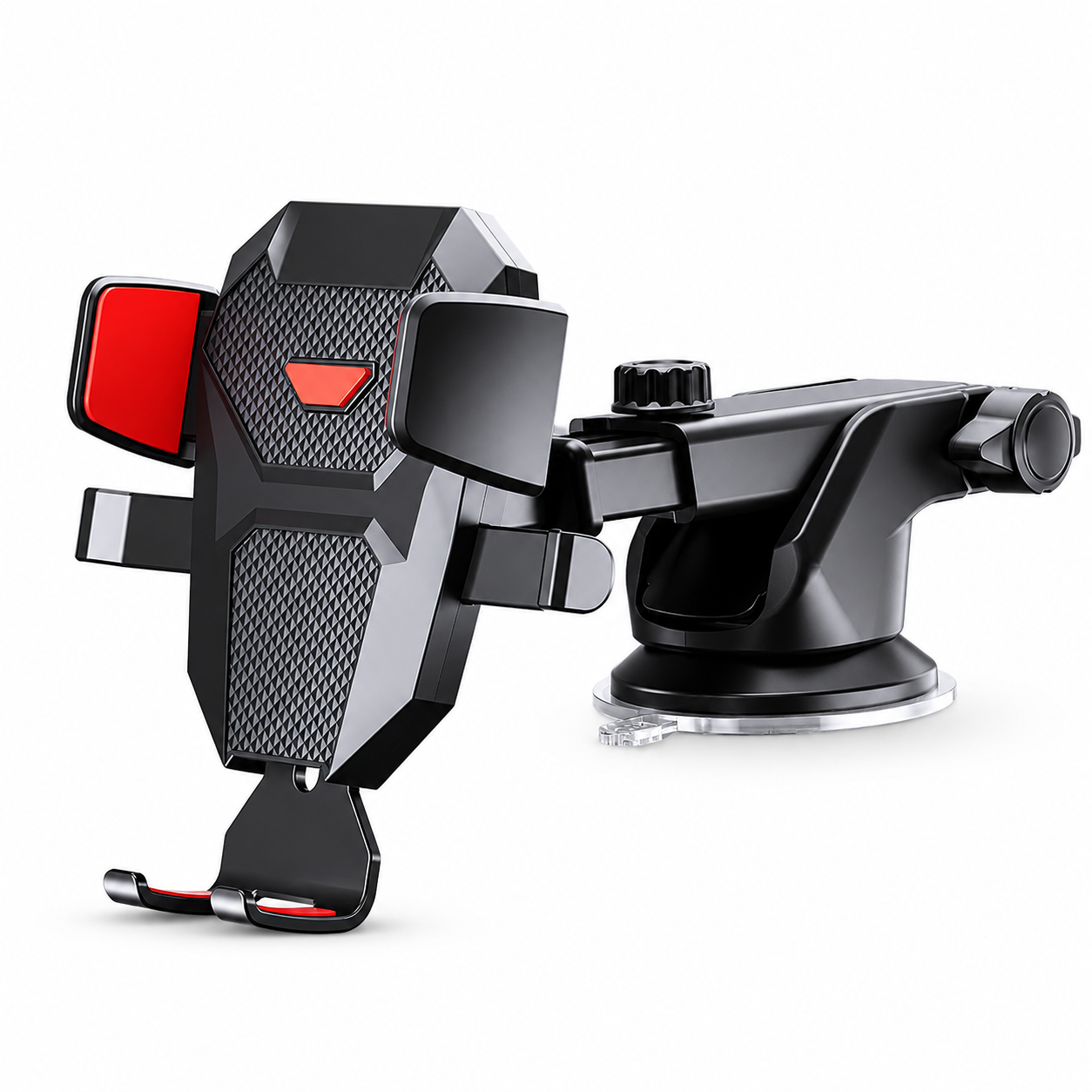 Premium Car Phone Mount Suction Cup Dashboard Windshield Holder 360 Rotation Secure Grip Smartphone Stand Compatible