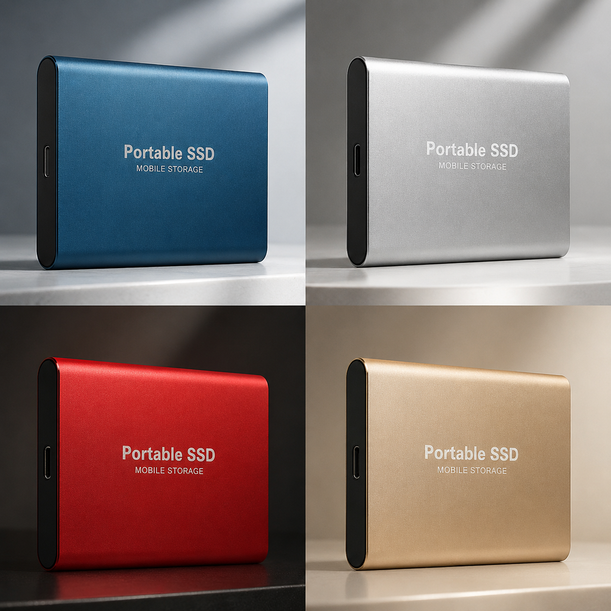 Premium External SSD Portable USB 3.1 High Speed Storage Drive Compact Data Backup Multi Capacity Solution