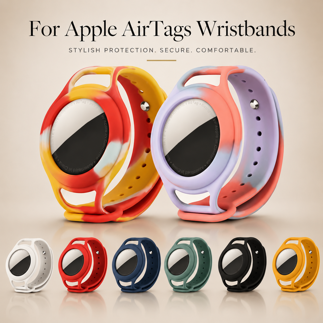Premium Kids AirTag Wristband Silicone Adjustable Tracker Holder Secure Fit Comfortable Lightweight Wrist Strap