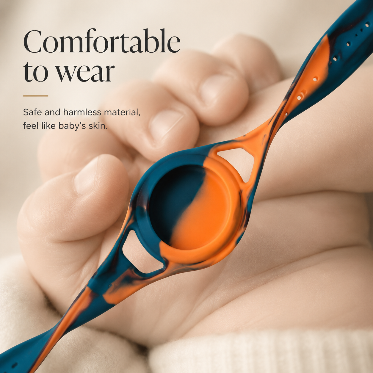 Premium Kids AirTag Wristband Silicone Adjustable Tracker Holder Secure Fit Comfortable Lightweight Wrist Strap