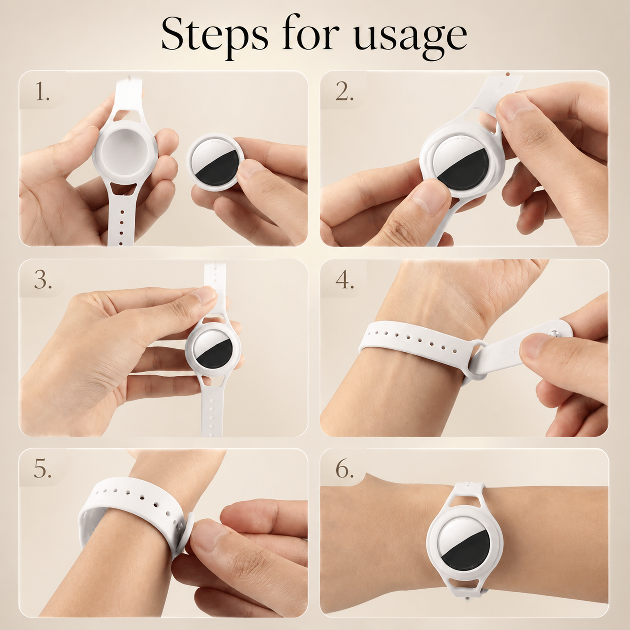 Premium Kids AirTag Wristband Silicone Adjustable Tracker Holder Secure Fit Comfortable Lightweight Wrist Strap