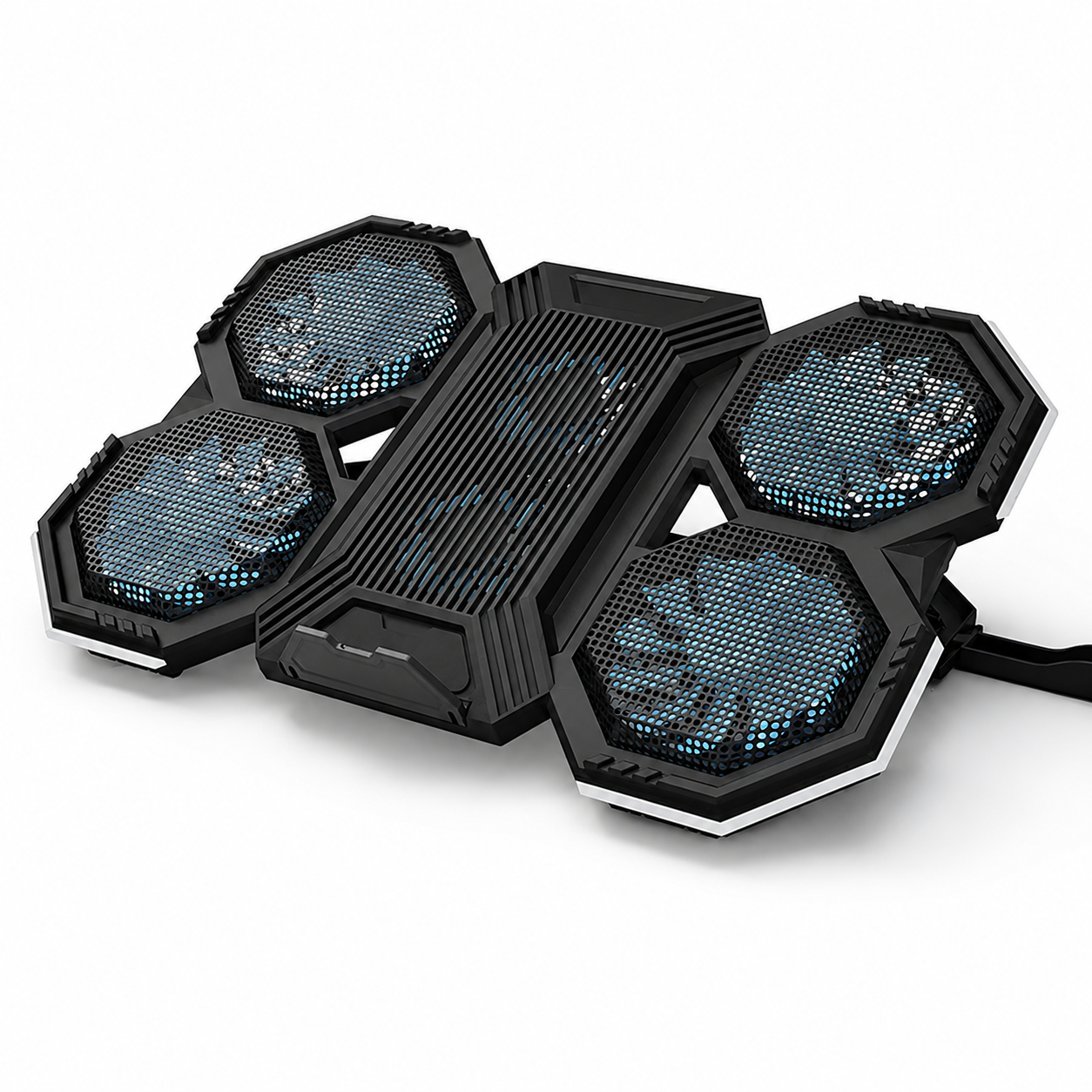 Premium Laptop Cooling Pad RGB 6 Fan Adjustable Stand Gaming Notebook Cooler Ergonomic Heat Dissipation Support