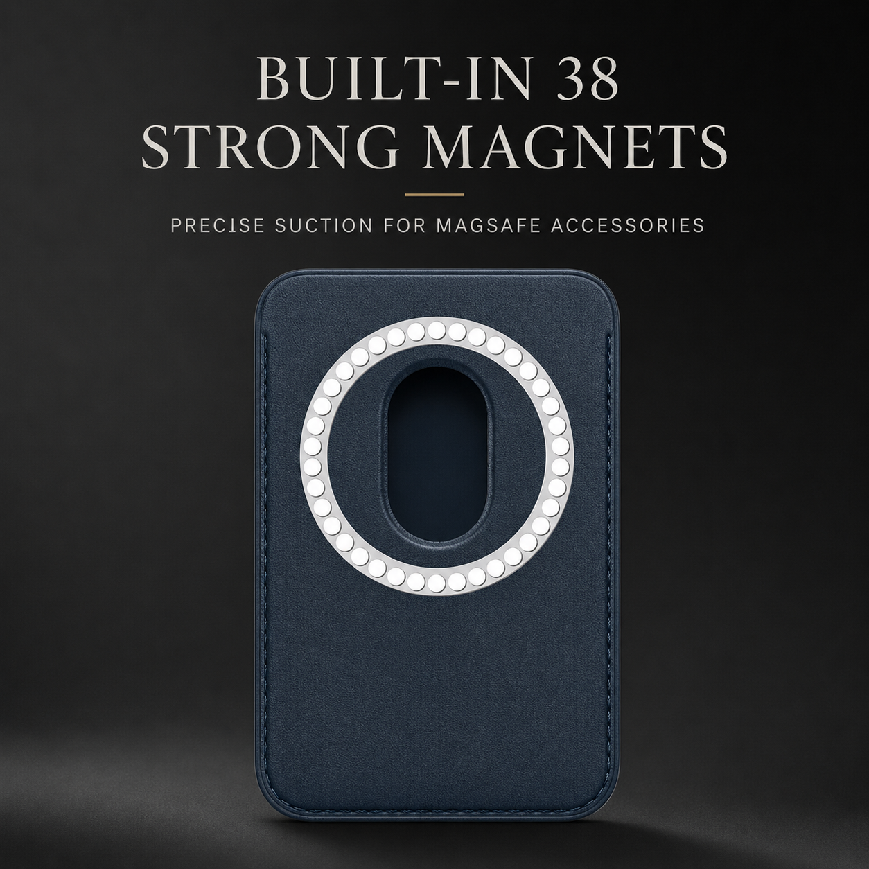 Premium MagSafe Wallet Magnetic Card Holder Slim Leather Phone Wallet Secure Detachable Card Storage Case
