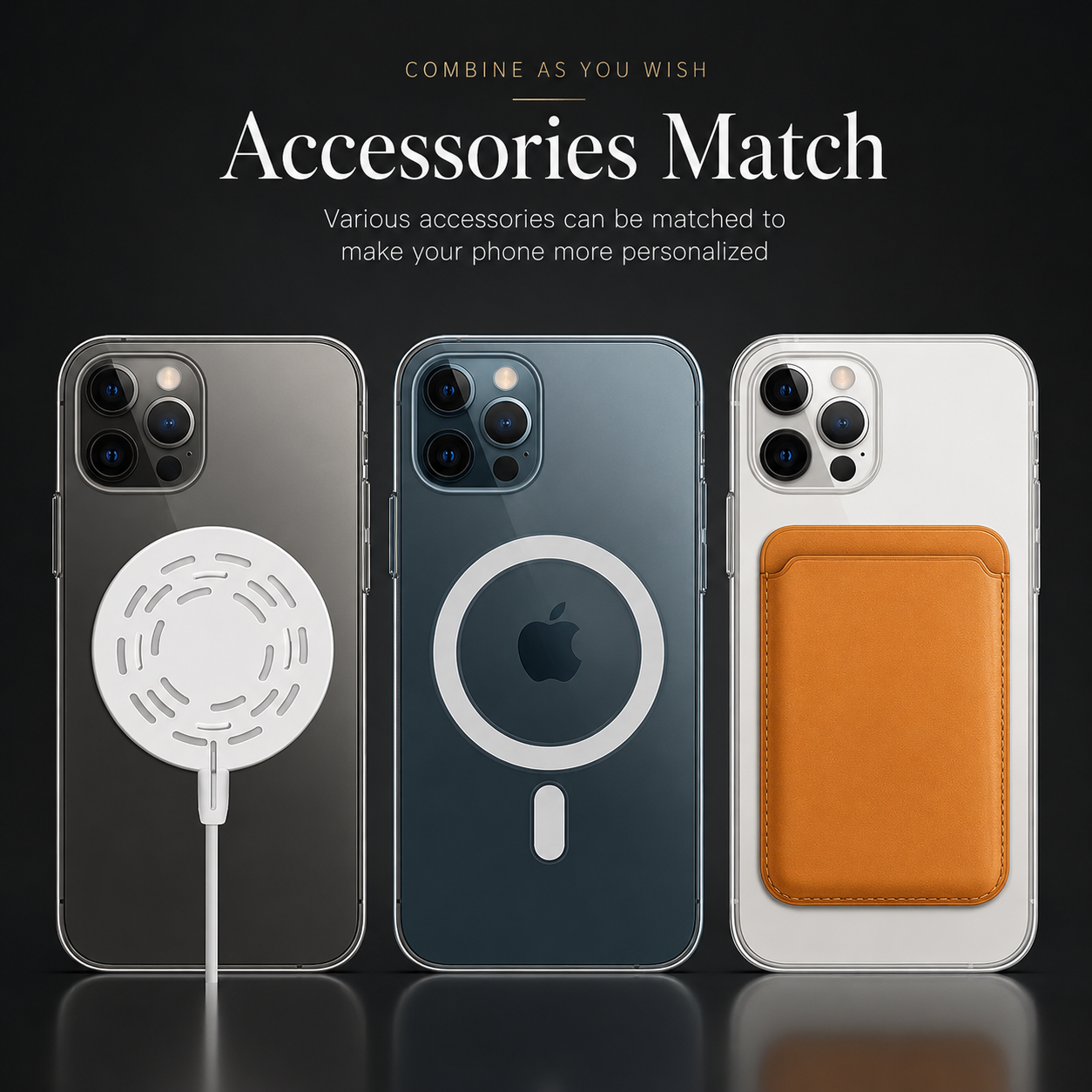 Premium MagSafe Wallet Magnetic Card Holder Slim Leather Phone Wallet Secure Detachable Card Storage Case