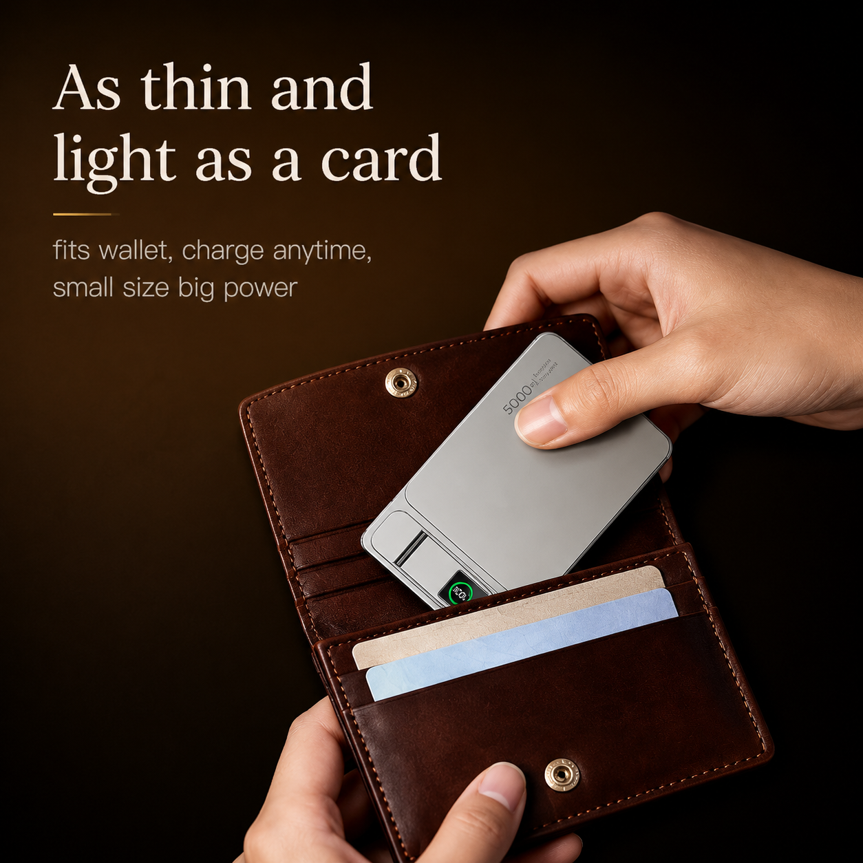 Premium Magnetic Wireless Power Bank Portable Charger Fast Charging MagSafe Compatible Digital Display Phone Stand