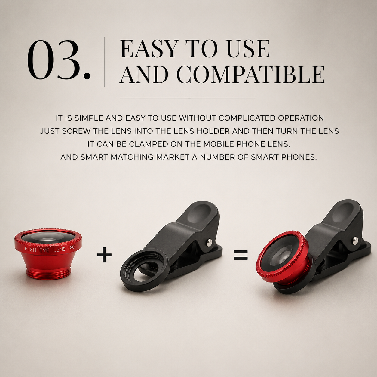 Premium Phone Camera Lens Kit 3 In 1 Fisheye Wide Angle Macro Clip On Smartphone Photography Lens Set