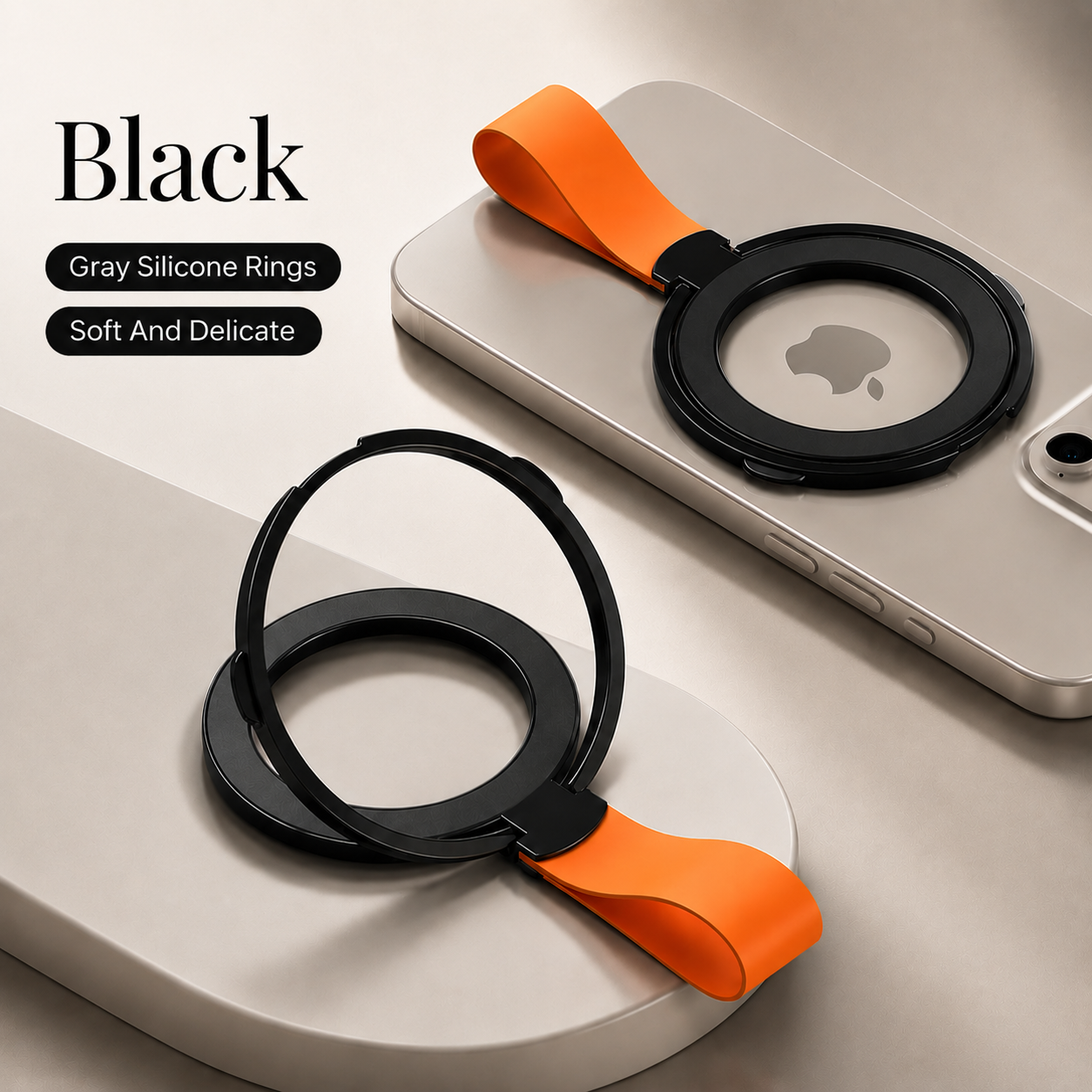 Premium Phone Ring Holder MagSafe Compatible Magnetic Grip Strap Stand Detachable Smartphone Finger Holder Secure Grip