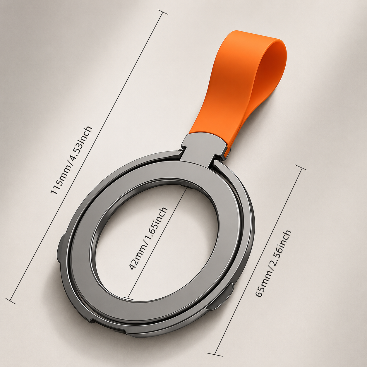 Premium Phone Ring Holder MagSafe Compatible Magnetic Grip Strap Stand Detachable Smartphone Finger Holder Secure Grip