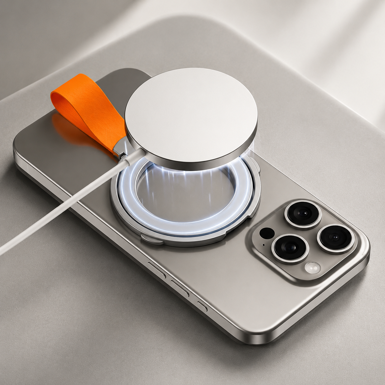Premium Phone Ring Holder MagSafe Compatible Magnetic Grip Strap Stand Detachable Smartphone Finger Holder Secure Grip