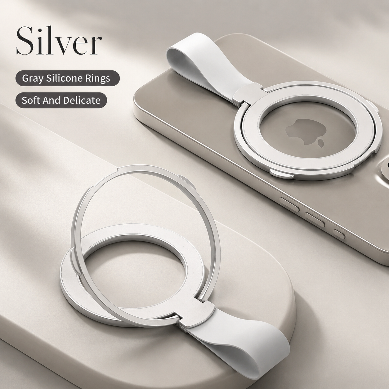 Premium Phone Ring Holder MagSafe Compatible Magnetic Grip Strap Stand Detachable Smartphone Finger Holder Secure Grip