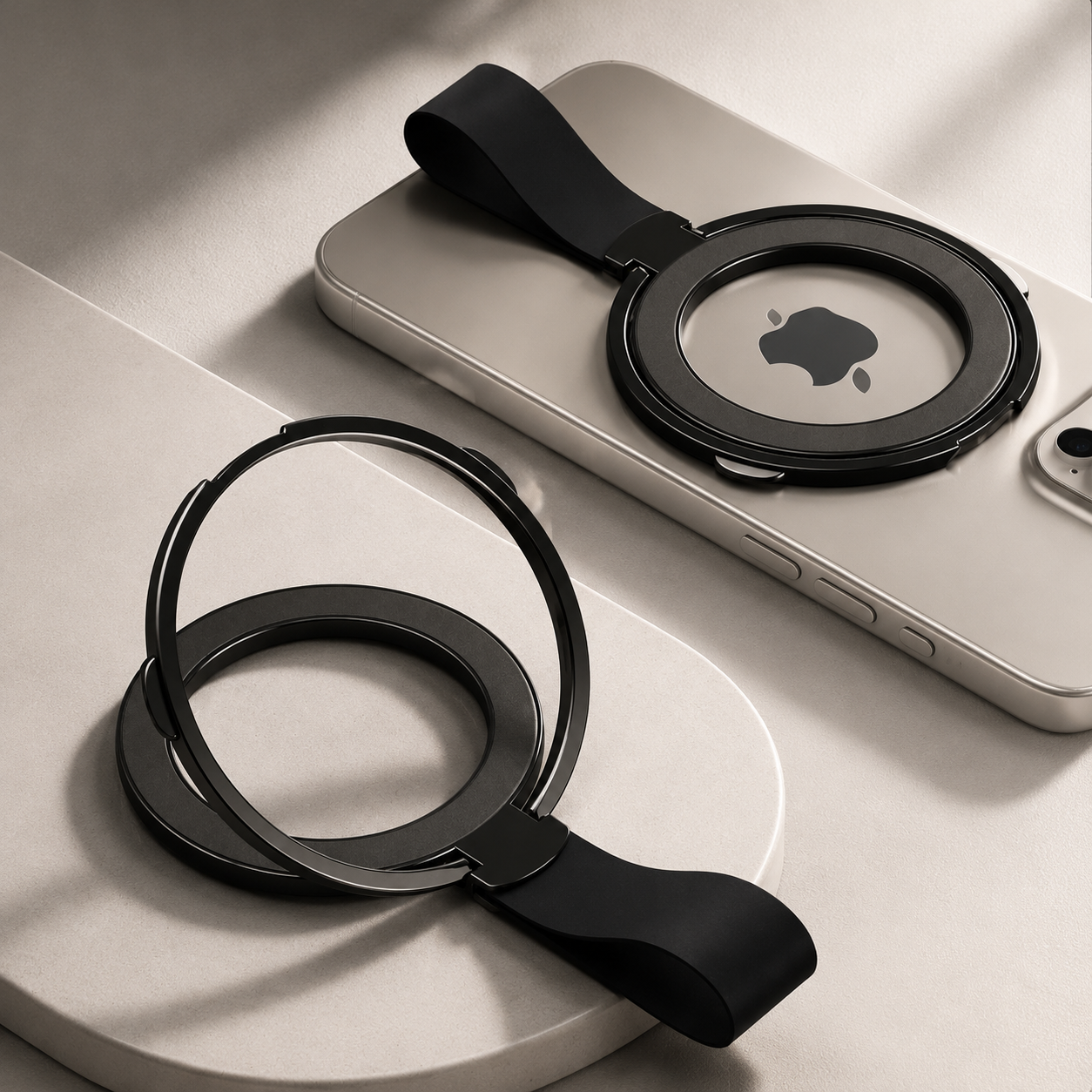 Premium Phone Ring Holder MagSafe Compatible Magnetic Grip Strap Stand Detachable Smartphone Finger Holder Secure Grip