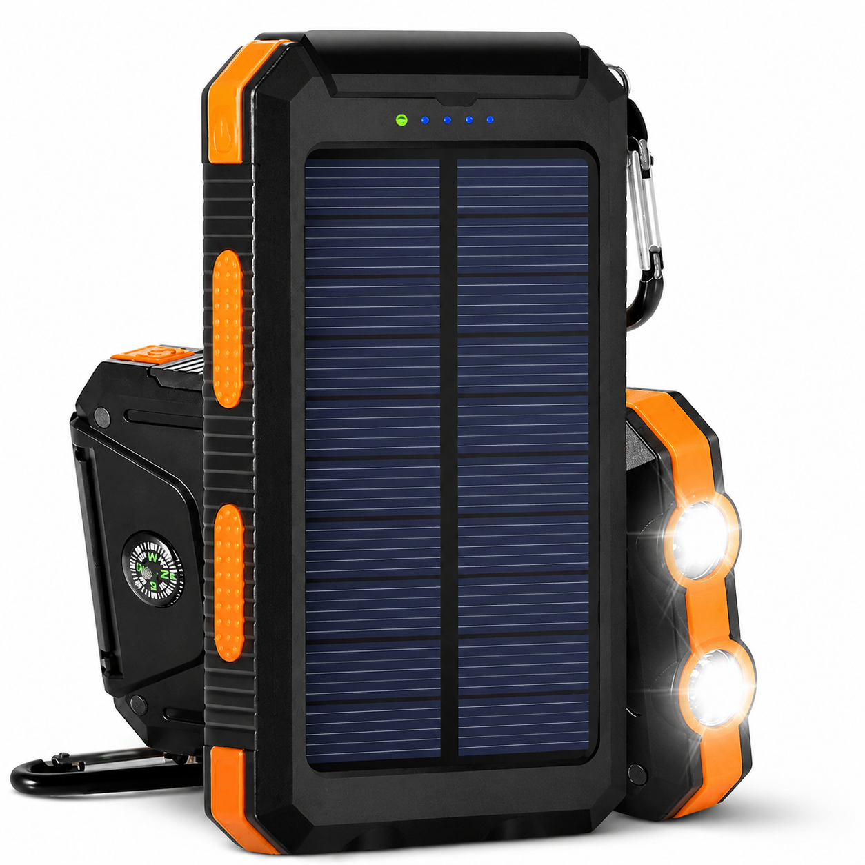 Premium Power Bank 20000mAh Solar Charger Fast Charging Portable Battery Pack LED Flashlight Travel Charger
