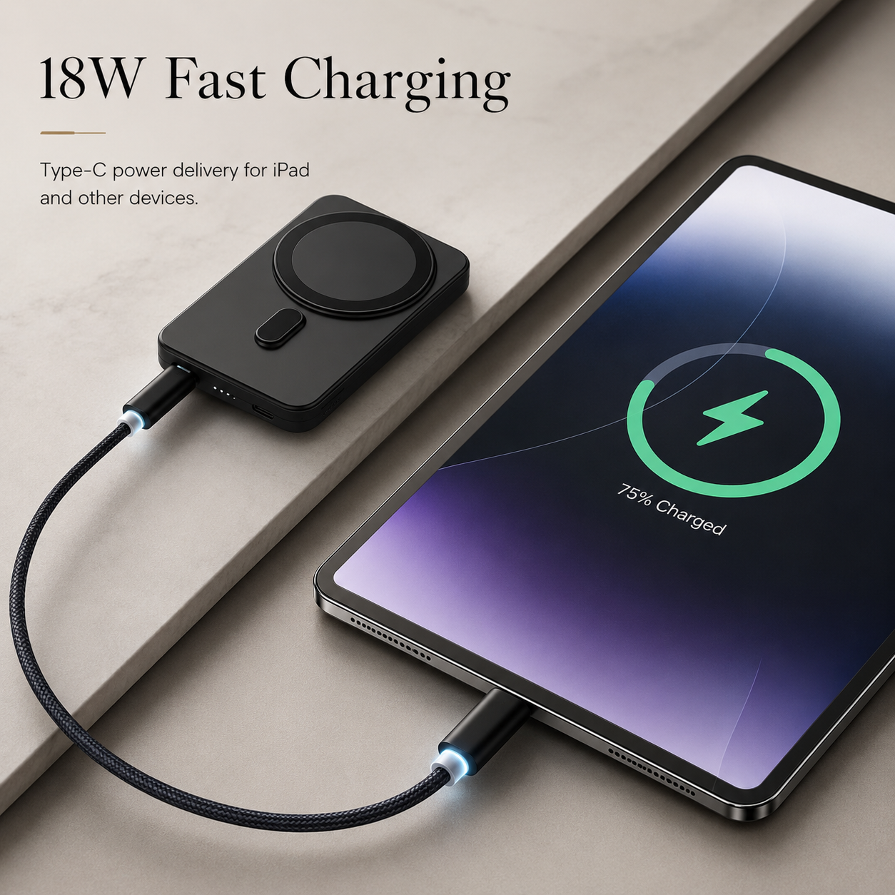 Premium Power Bank MagSafe Compatible 3 In 1 Wireless Charger Portable Magnetic Battery Smartphone Watch Earbuds Charging Station