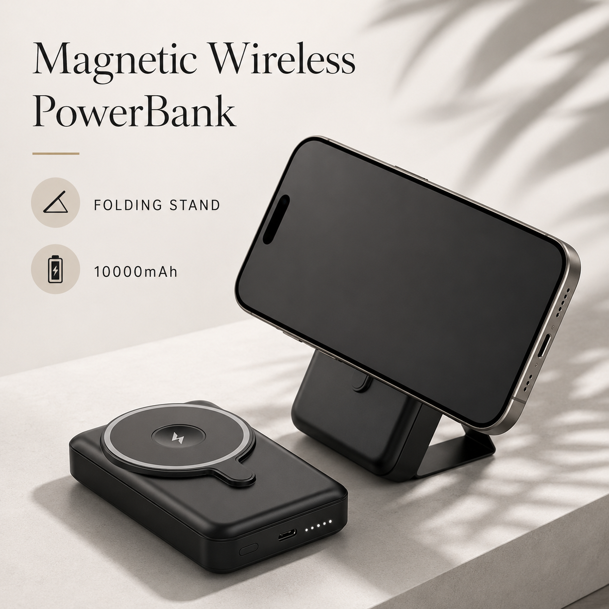 Premium Power Bank MagSafe Compatible Wireless Charger PD Fast Charging Portable Battery Pack Slim Magnetic Design