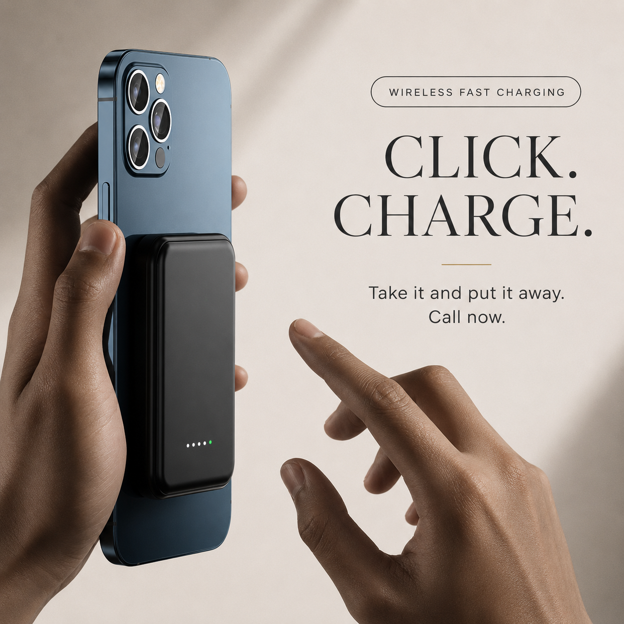 Premium Power Bank MagSafe Compatible Wireless Charger PD Fast Charging Portable Battery Pack Slim Magnetic Design