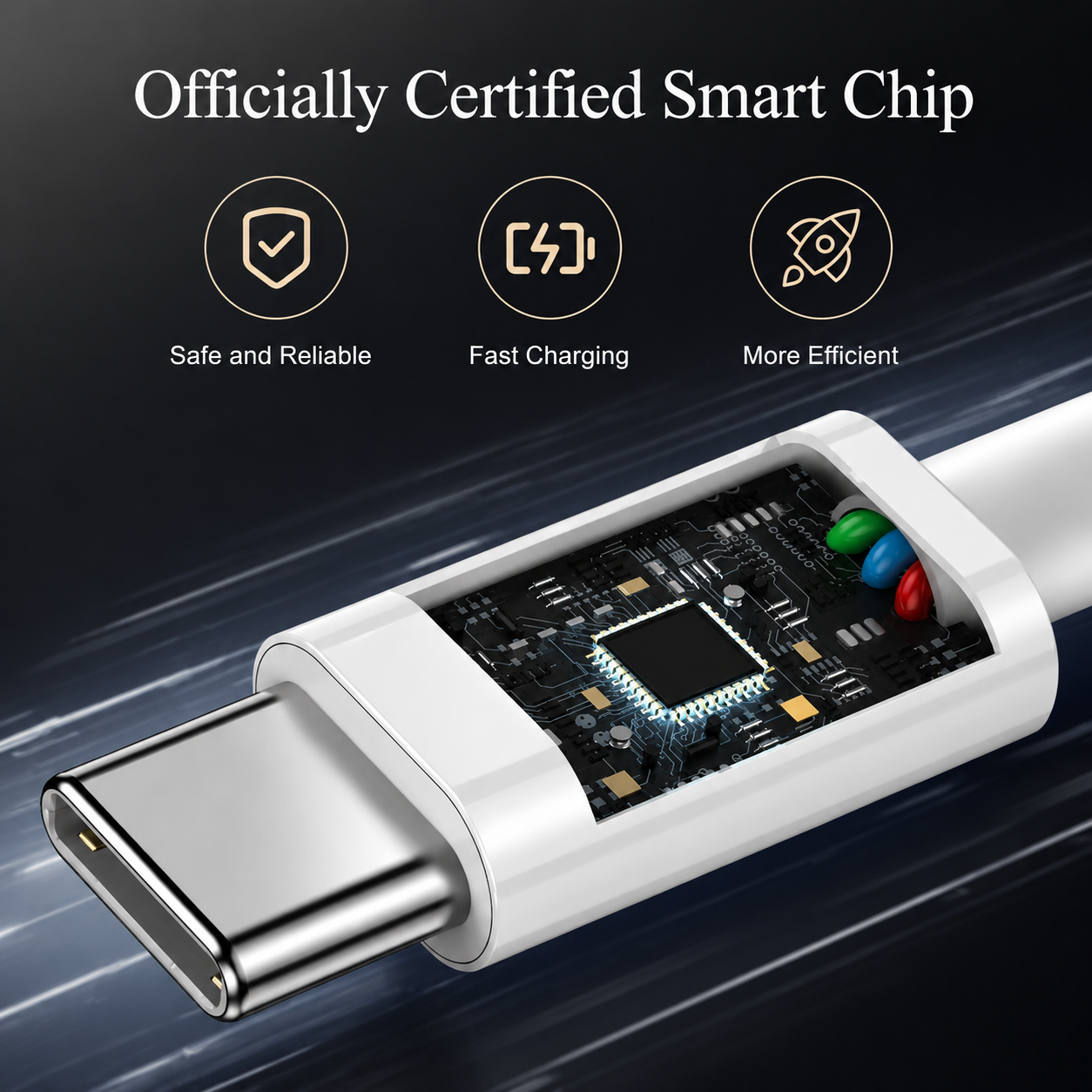 Premium USB-C to USB-C Charging Cable 100W Fast Charging Power Delivery High Speed Stable Power Transfer Durable Design