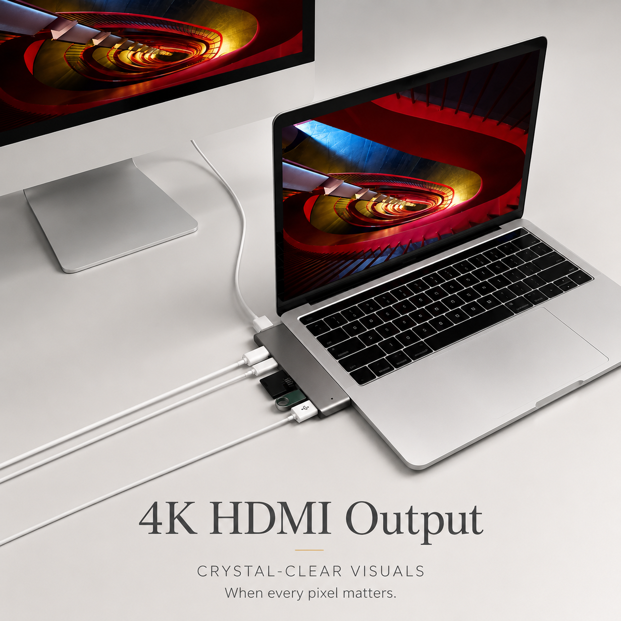 Premium USB C Hub HDMI 4K Adapter Thunderbolt Compatible USB 3 1 Multiport Dock PD Charging SD Reader Laptop Adapter