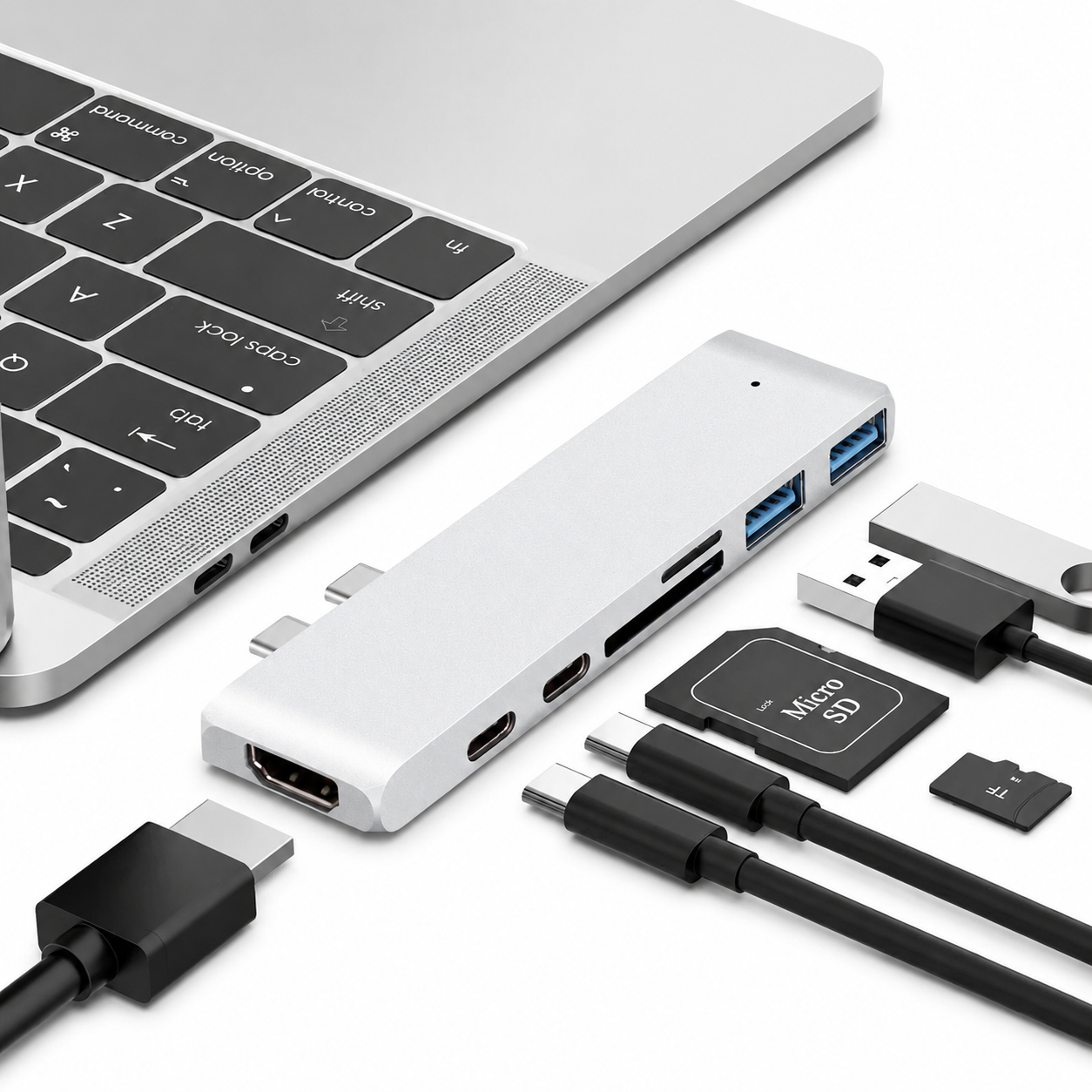 Premium USB C Hub HDMI 4K Adapter Thunderbolt Compatible USB 3 1 Multiport Dock PD Charging SD Reader Laptop Adapter