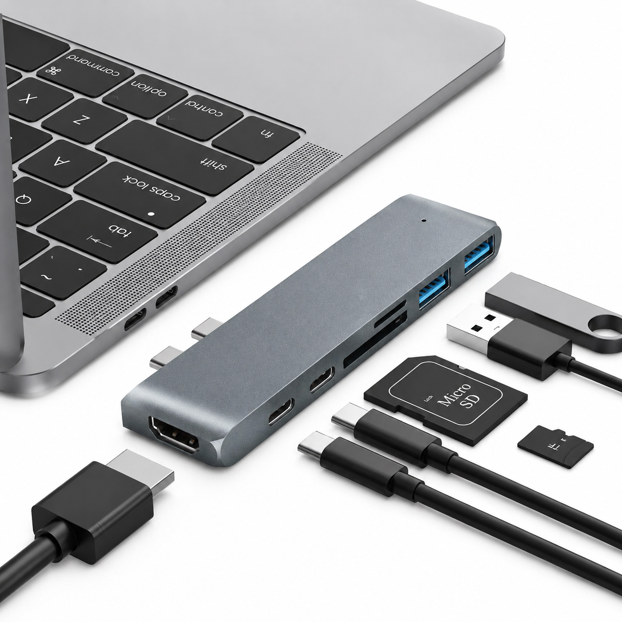 Premium USB C Hub HDMI 4K Adapter Thunderbolt Compatible USB 3 1 Multiport Dock PD Charging SD Reader Laptop Adapter