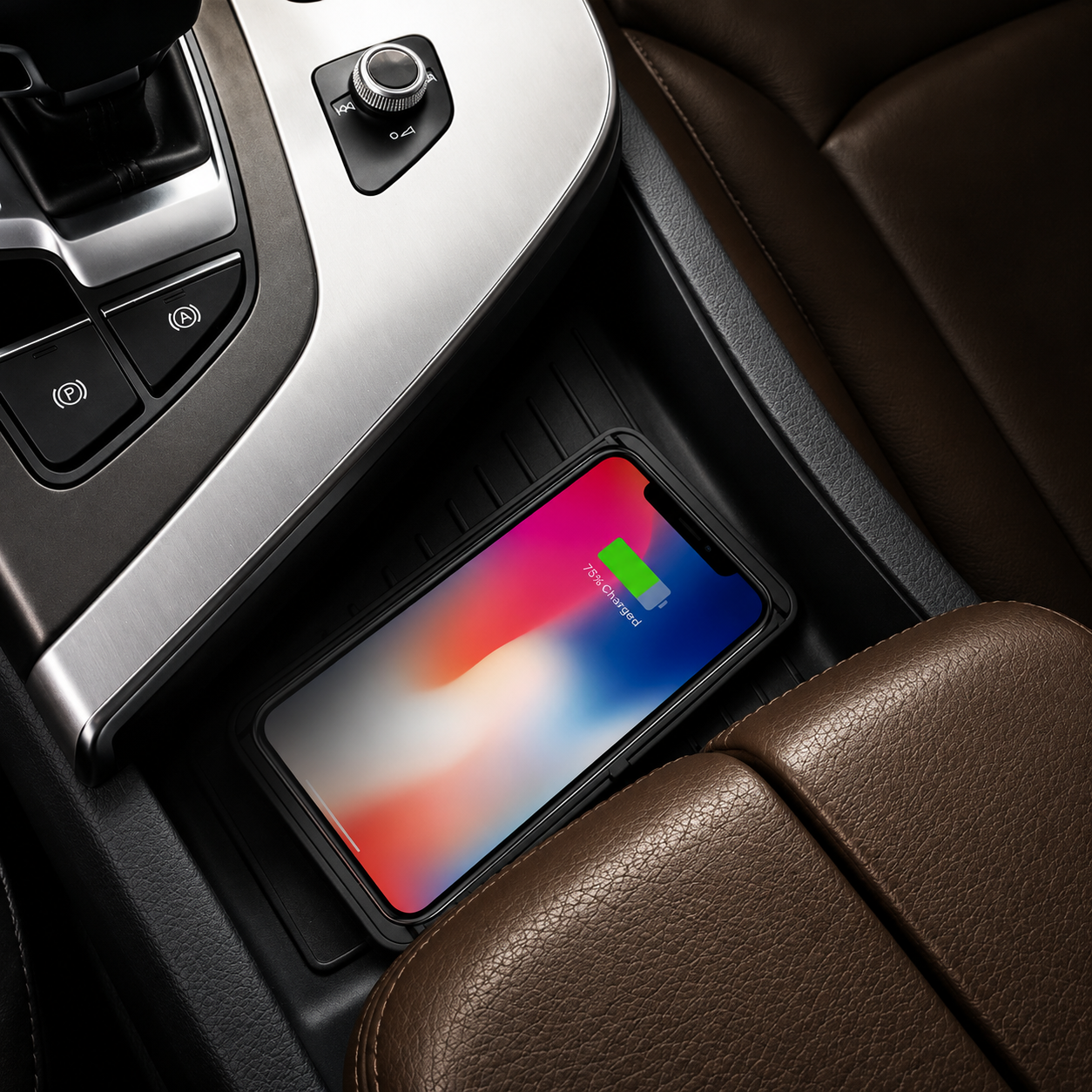 Premium Wireless Car Charger Fast Charging Anti Slip Silicone Pad Dashboard Charging Dock Smartphone Compatible