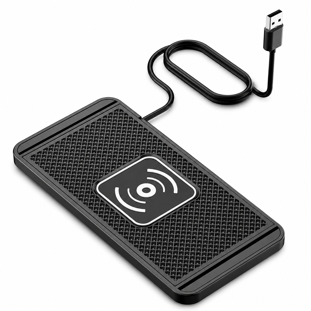 Premium Wireless Car Charger Fast Charging Anti Slip Silicone Pad Dashboard Charging Dock Smartphone Compatible