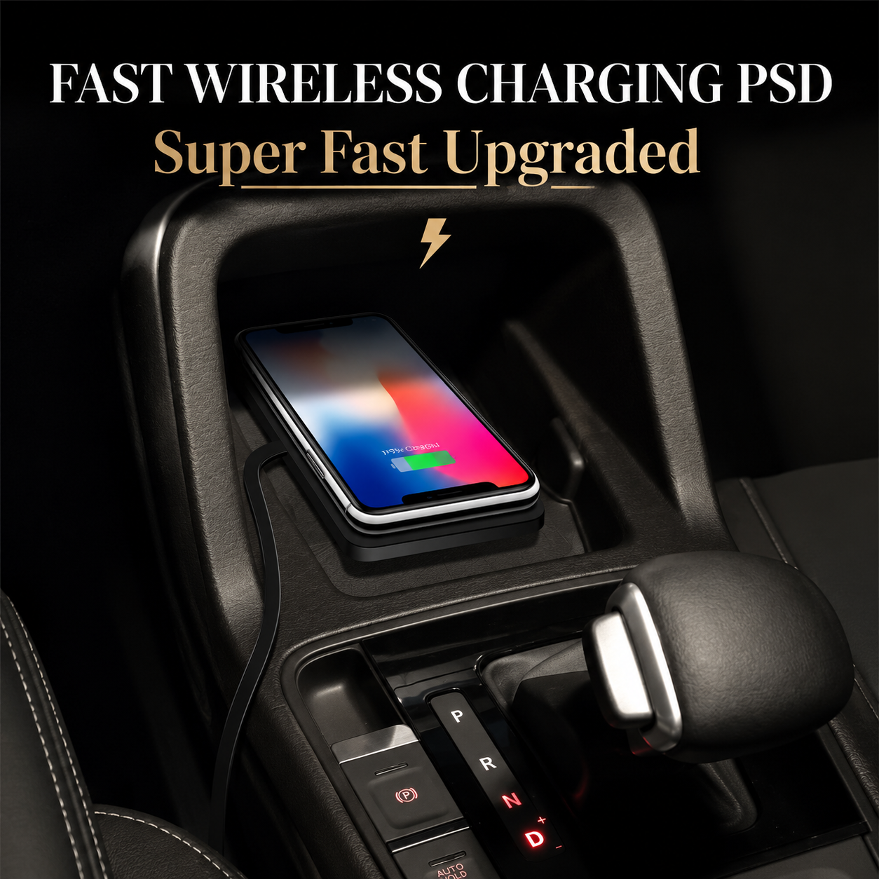 Premium Wireless Car Charger Fast Charging Anti Slip Silicone Pad Dashboard Charging Dock Smartphone Compatible