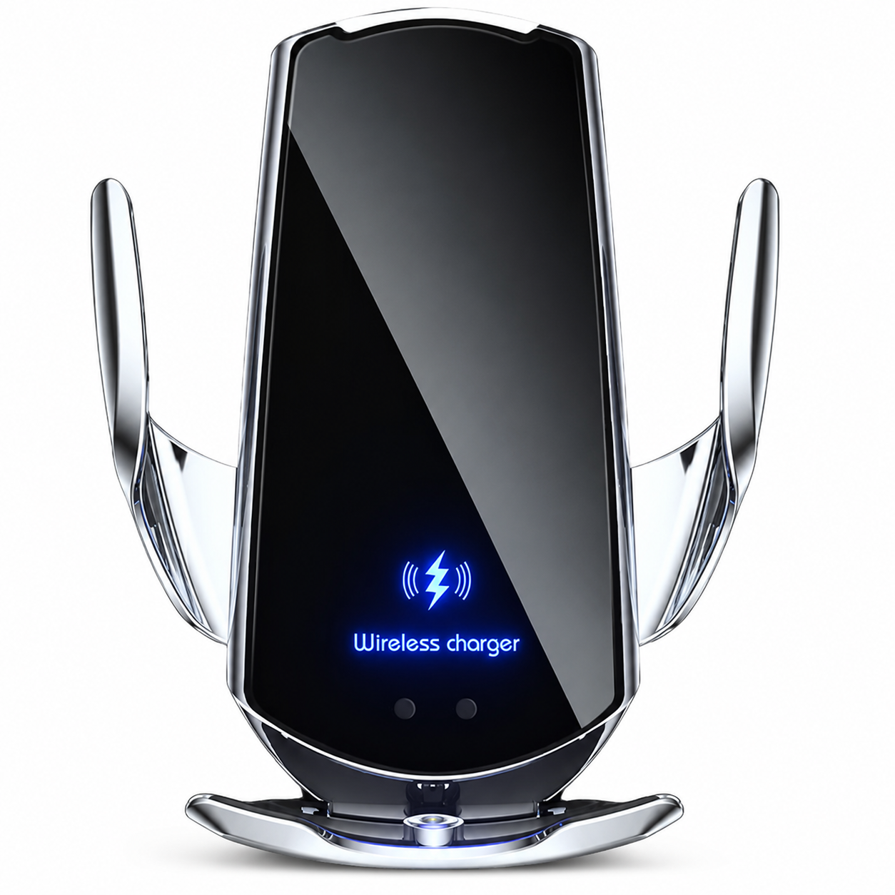 Premium Wireless Car Charger Fast Charging Magnetic Phone Mount Infrared Auto Clamp USB C LED Display Compatible Dock