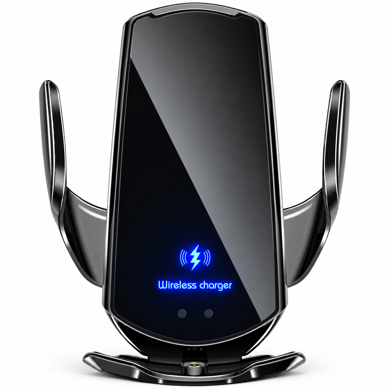 Premium Wireless Car Charger Fast Charging Magnetic Phone Mount Infrared Auto Clamp USB C LED Display Compatible Dock