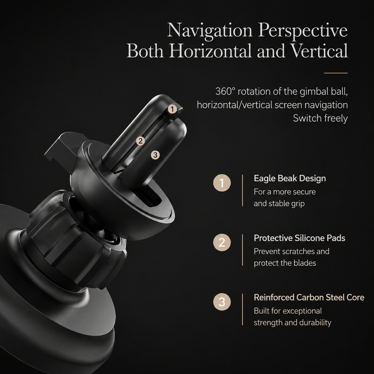 Premium Wireless Car Charger MagSafe Compatible Fast Charging Magnetic Phone Mount Dashboard Vent Holder Wireless Charging Dock